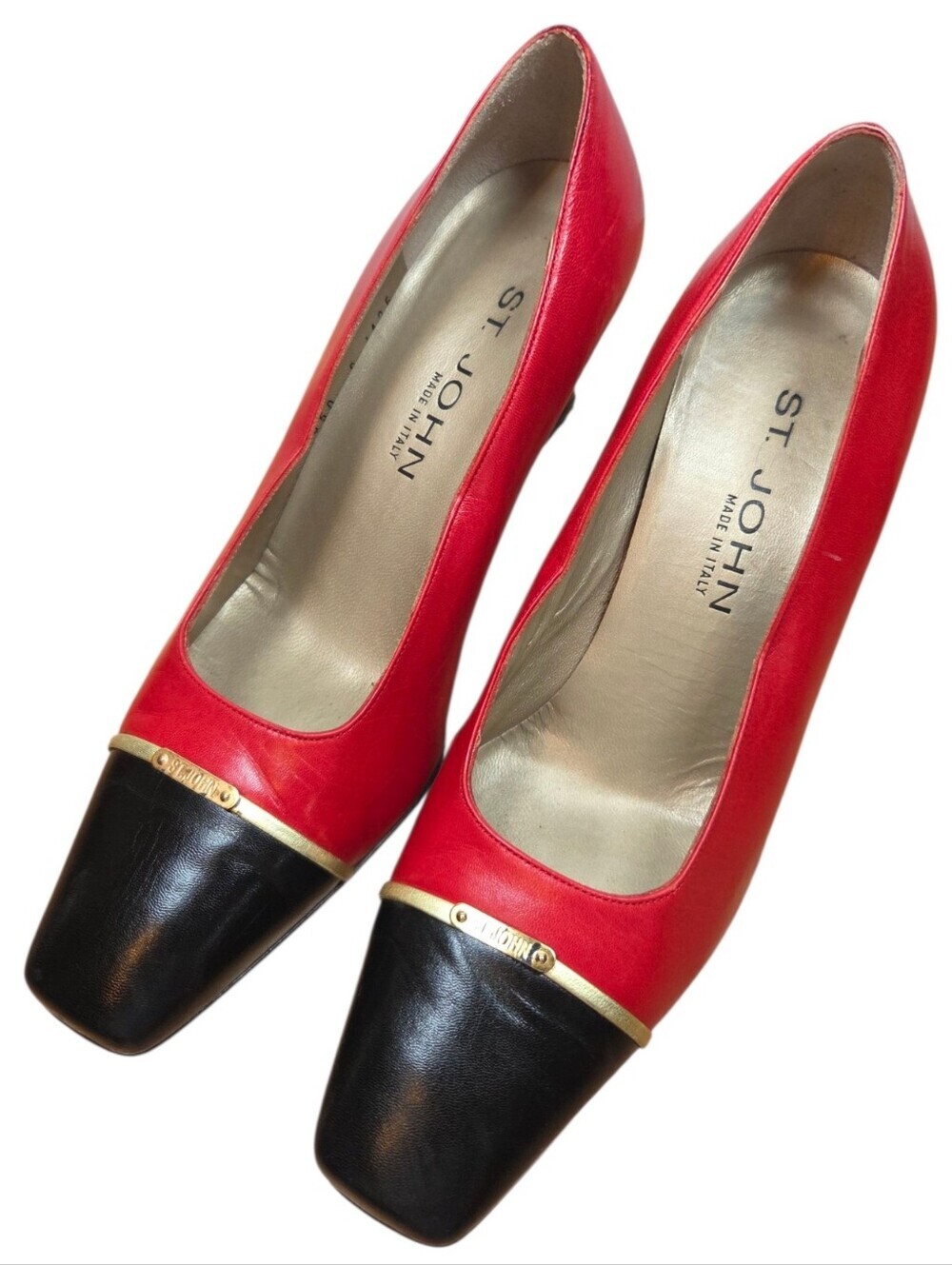 St. John Vintage Women's Professional Casual Leather Shoes Size 8 Retro Office